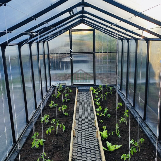 Alumīnija Pemium polikarbonāta siltumnīca 210cm *Garums pēc izvēles*